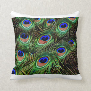 peacock throw pillow