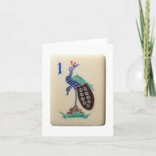 Peacock tile card