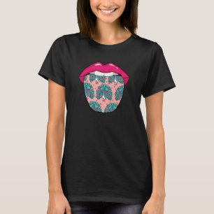 Peacock Tongue Wildlife Bird Ornithology Peafowl T-Shirt
