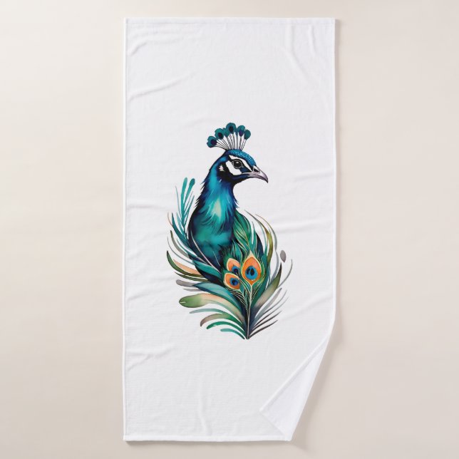 peacock towel (Bath Towel)