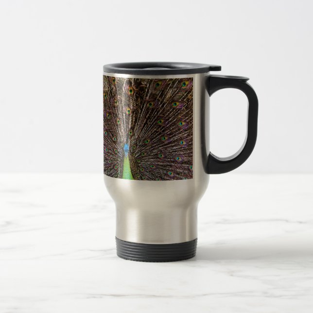 Peacock Travel Mug (Right)