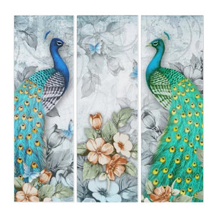 Peacock Triptych