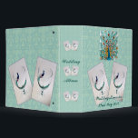 Peacock Turquoise Wedding Personalized 3 Ring Binder<br><div class="desc">Featuring beautiful peacocks,  the national bird of India. Easily add your own photo and personalised text to this turquoise album. The peafowl are from my glass paintings. 
Copyright Annabel Potter</div>