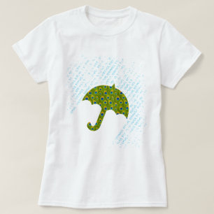 Peacock Umbrella Bridal Shower T-shirts