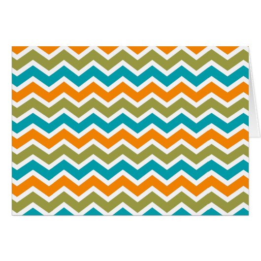 Peacock Vibrant Tribal Zigzag Cards (Front Horizontal)