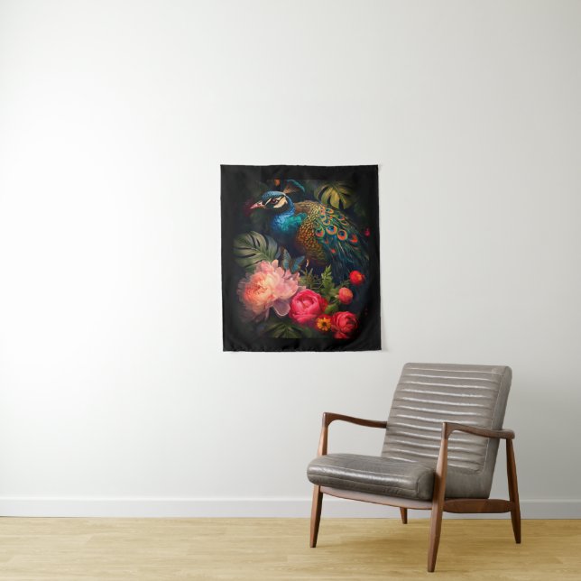Peacock Wall Tapestry (In Situ)