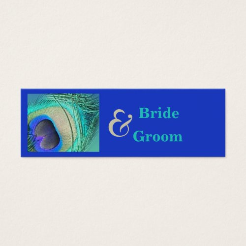 Peacock Wedding Favor Tag Business Cards