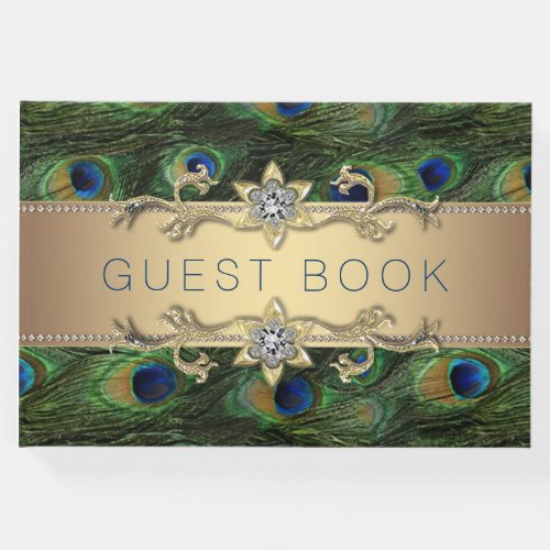 Peacock Wedding Guest Book
