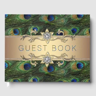 Peacock Wedding Guest Book