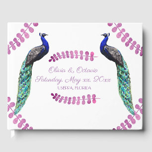 Peacock Wedding Guest Book
