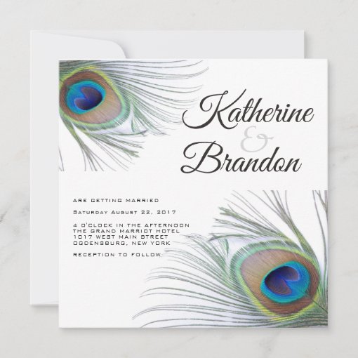 Peacock Wedding invitation | Zazzle