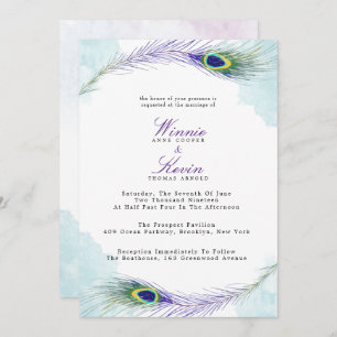 Peacock Wedding Invitation