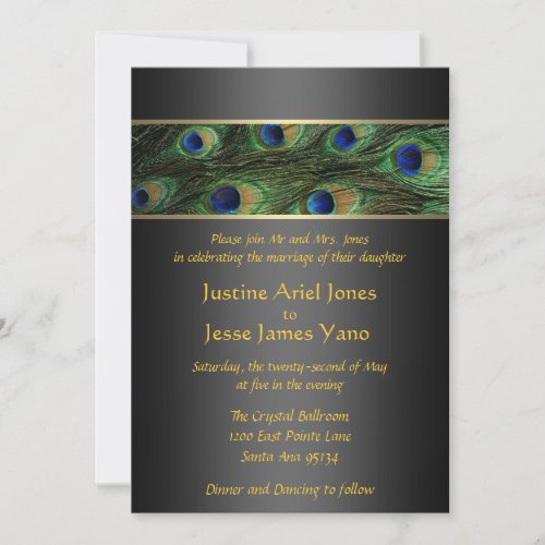 Peacock Wedding Invitation