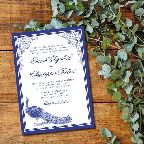 Peacock Wedding Invitation