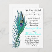 Peacock Wedding Invitation #2 (Front/Back)