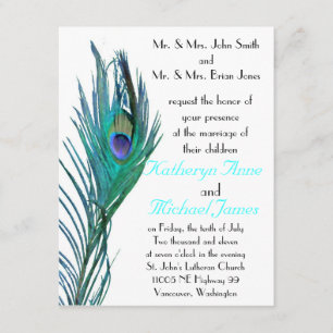 Peacock Wedding Invitation #2