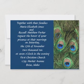 Peacock Wedding Invitations by ChristyWyoming at Zazzle