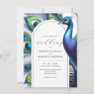 Peacock Wedding Invitations Template