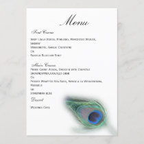 peacock wedding menu