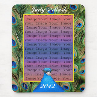 Peacock Wedding Mouse Pad