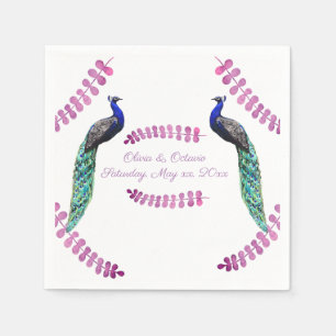 Peacock Wedding Napkins