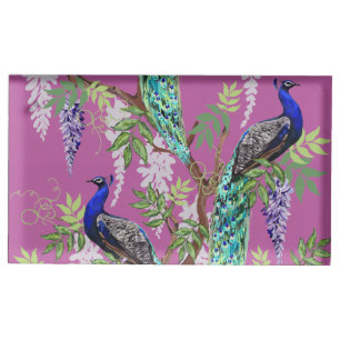 Peacock Wedding Place Card Holder