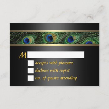 Peacock Wedding Rsvp by party_depot at Zazzle