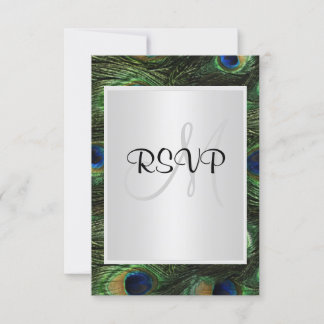 Peacock Wedding RSVP Card