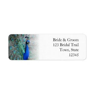 Peacock Wedding Theme 1 Label
