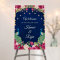 Peacock welcome wedding sign with Indian Peacock