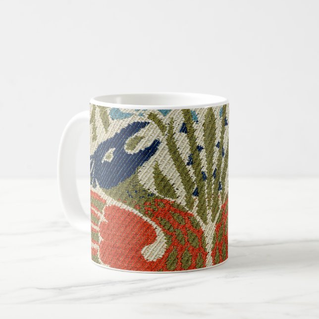 Peacock, William Morris Coffee Mug (Front Left)