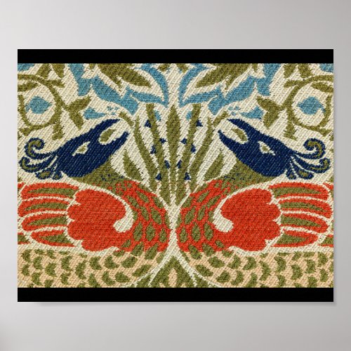 Peacock William Morris Poster