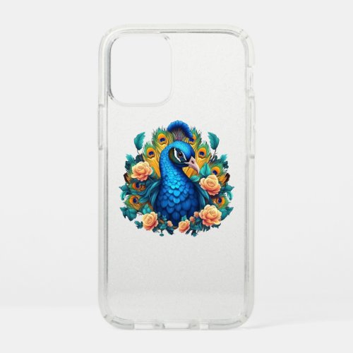 Peacock With Peach Roses Speck iPhone 12 Mini Case