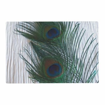 Peacock With White Placemat by Peacocks at Zazzle