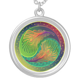 Peacock Yin Yang Necklace