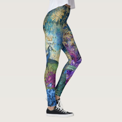Peacock Yoga Pilates Hot Pants Leggings