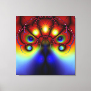 Peacocking From the Shadows Wrapped Canvas Print