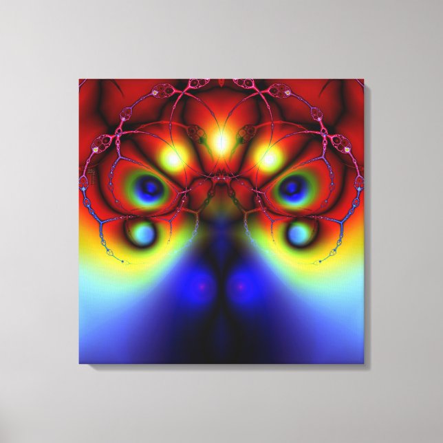 Peacocking From the Shadows  Wrapped Canvas Print (Front)
