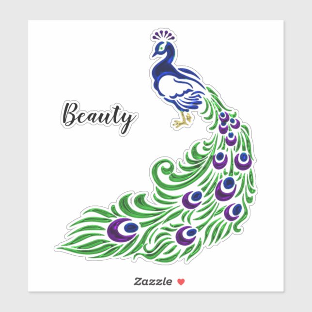 Peacock's Beauty 2 Sticker (Sheet)