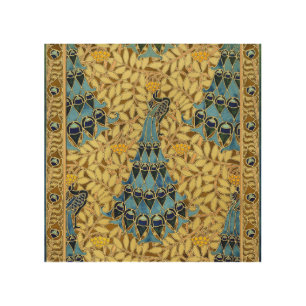 Peacocks Birds Rowan Trees Art Nouveau