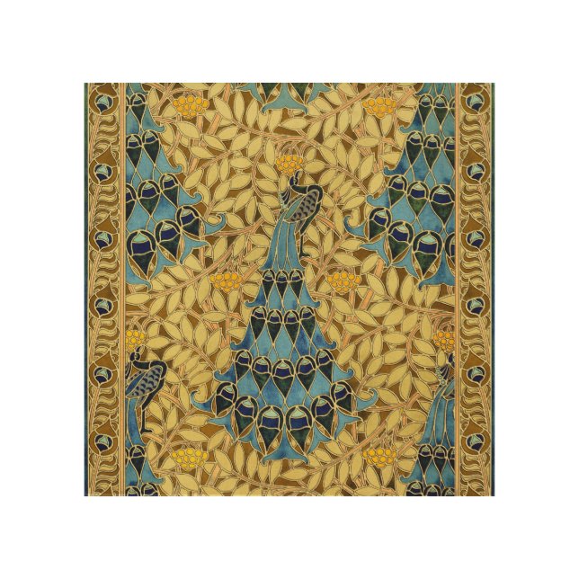 Peacocks Birds Rowan Trees Art Nouveau (Front)