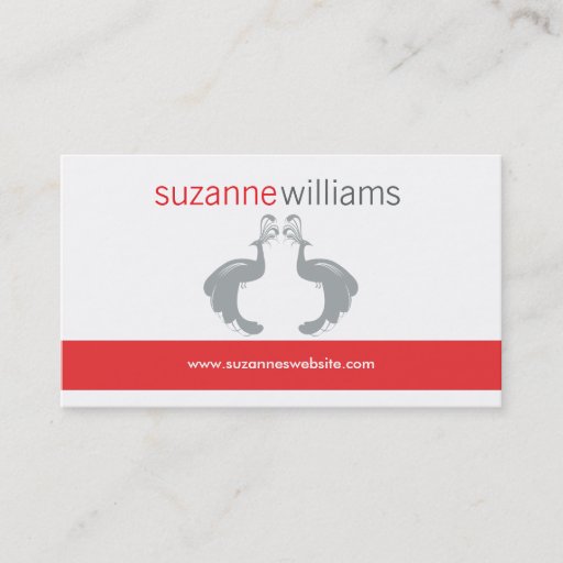 Customizable PEACOCKS FLOURISH in GRAY Business Card