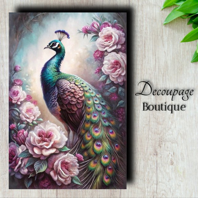 Peacock's Garden Decoupage Tissue Paper (Peacock's Garden Decoupage Tissue Paper)