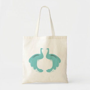 PEACOCKS in AQUA Lightweight Tote Bag