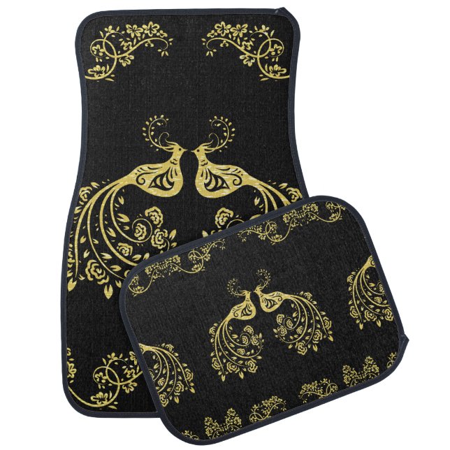 Peacocks in Love Car Floor Mat (Set)