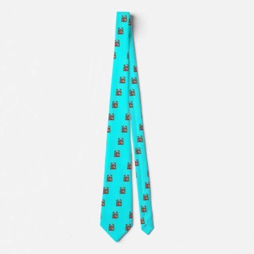 PEACOCKS IN LOVE Red Teal Blue Turquoise Green  Neck Tie