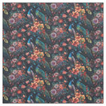 peacocks in the garden fabric