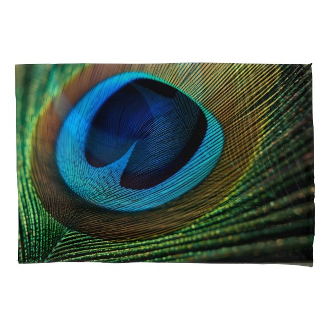 Peacock's Jewel Pillow Case (Front-Left)