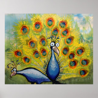 Peacocks Poster
