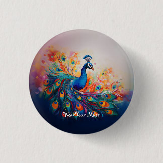 Peacock's Splendor Button